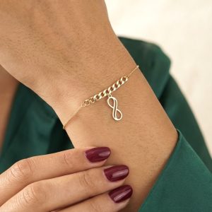 دستبند طلا مدل کارتیر بی نهایت
