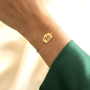 دستبند طلا مدل دوربین