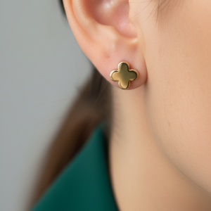 گوشواره طلا مدل گل سایز بزرگ