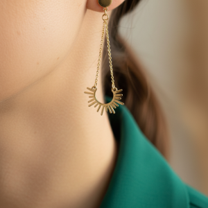 گوشواره طلا مدل خورشید