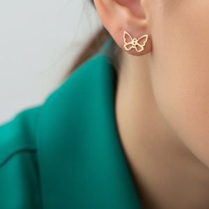 گوشواره طلا مدل پروانه