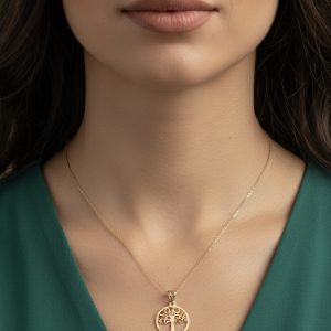 مدال طلا طرح درخت زندگی