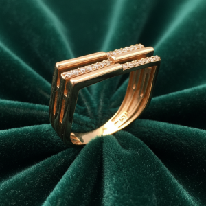 انگشتر طلا مدل سه خط