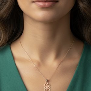 مدال طلا طرح سه قلب