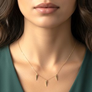 گردنبند طلا طرح مخروط