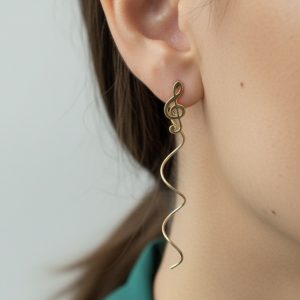 گوشواره بخیه ای طرح موسیقی