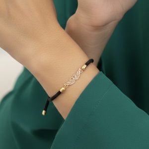 دستبند بند ابریشمی طلا بال فرشته