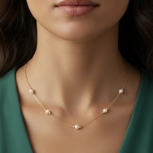 گردنبند مرواریدی طلا