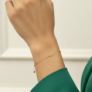 دستبند دایره ای طلا