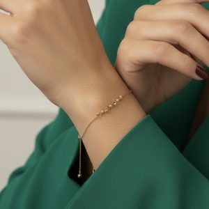 دستبند گوی و حلقه طلا