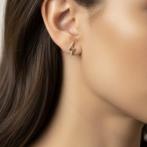 گوشواره میخی طلا رعد و برق