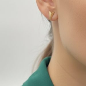 گوشواره میخی طلا هرم