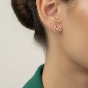 گوشواره میخی طلا فرشته