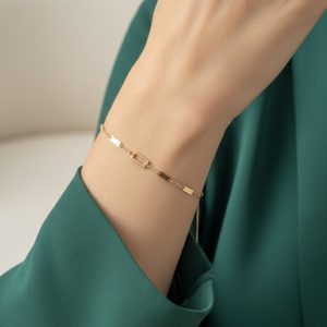 دستبند طلا مستطیل